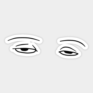 Tired Eyes Sticker